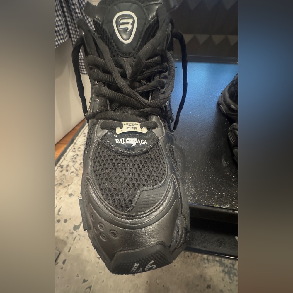 Black on Black Balenciaga Runners in a size 46 ( US 13 )